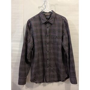LARGE MEN WALLIN & BROS PLAID SHIRT  100% COTTON